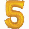 34" Gold Numbers "5"