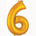 34" Gold Numbers "6"