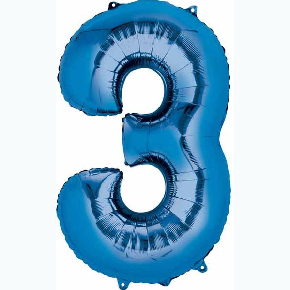 Anagram 34" Metallic Blue Numbers
