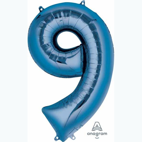 Anagram 34" Metallic Blue Numbers