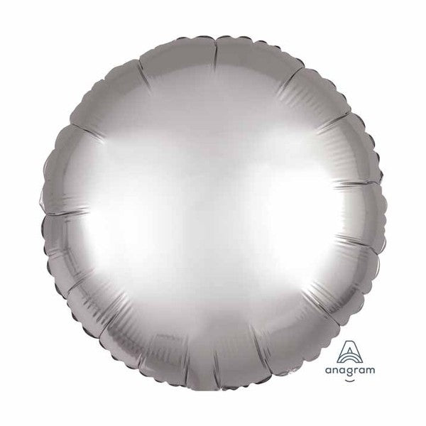 Plain Coloured Platinum Satin Luxe