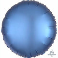 Plain Coloured Azure Blue Satin Luxe