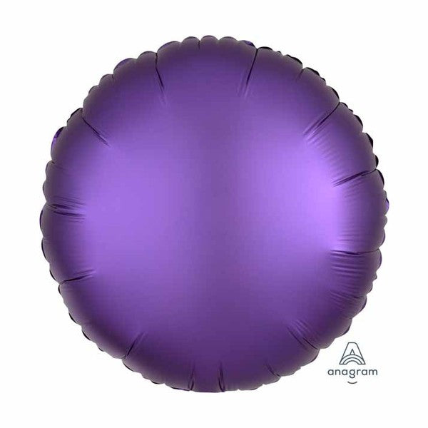 Plain Coloured Royal Purple Satin Luxe