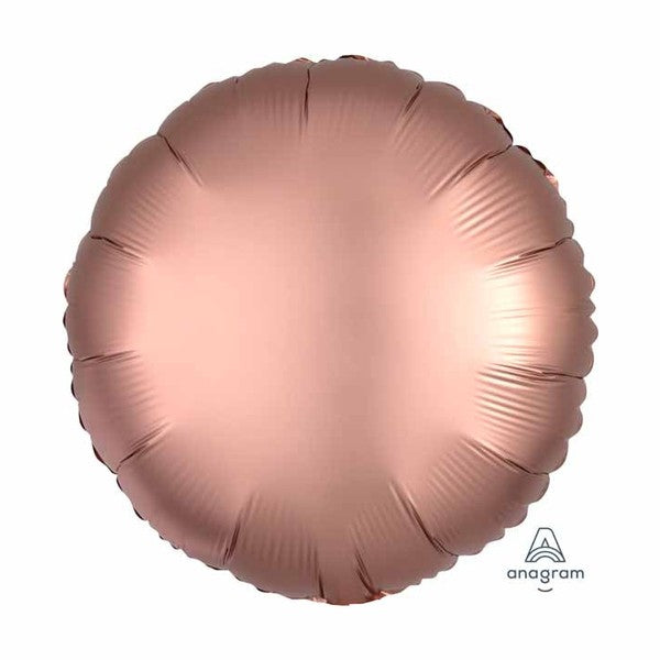 Plain Coloured Rose Gold Satin Luxe