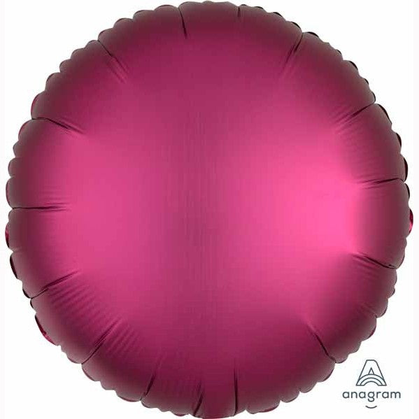 Plain Coloured Pomegranate Satin Luxe
