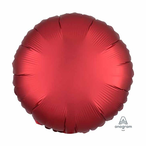 Plain Coloured Red Satin Luxe