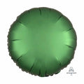 Plain Coloured Emerald Satin Luxe
