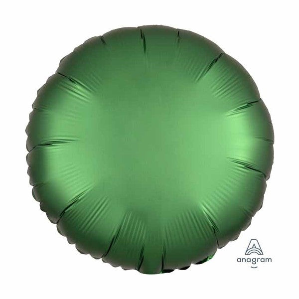 Plain Coloured Emerald Satin Luxe