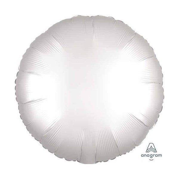 Plain Coloured White Satin Luxe