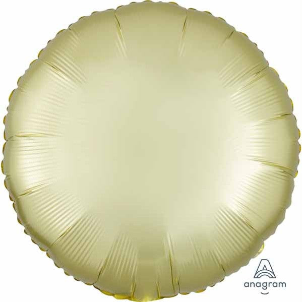 Plain Coloured Pastel Yellow Satin Luxe
