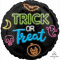 18" round Neon Looking Trick or Treat