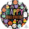 18" round Happy Halloween rainbows, candy and fun
