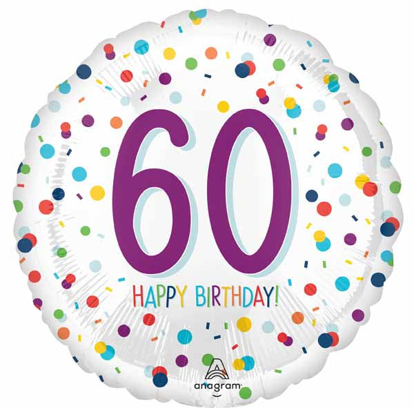 Happy Birthday 60th Confetti