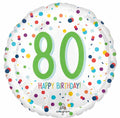 Happy Birthday 80th Confetti