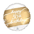 Happy 50th White & Gold