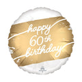 Happy 60th White and Gold