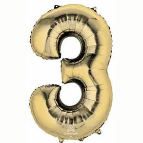 Anagram 34" White Gold Numbers