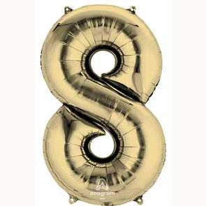 Anagram 34" White Gold Numbers