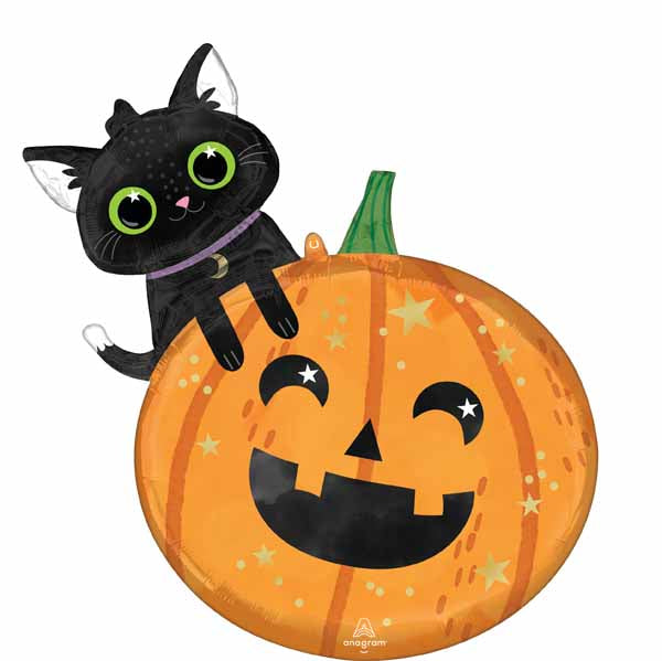 Kitten and Pumpkin 29" Supershape