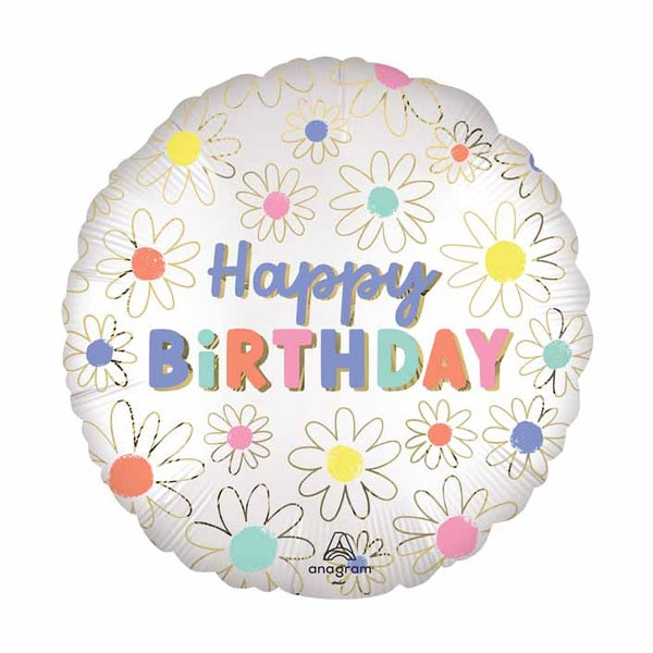 Happy Birthday with Daisies