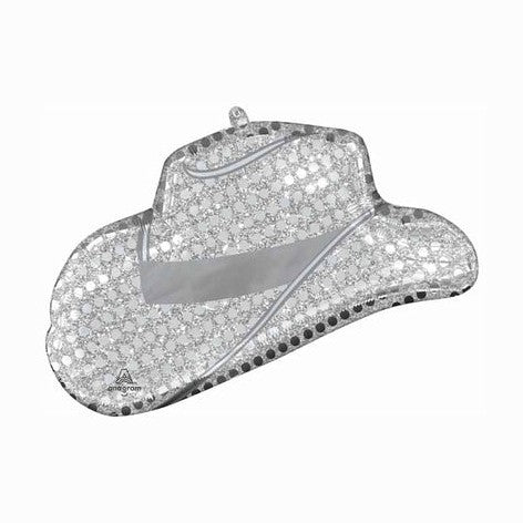 Silver Sparkle Cowboy Hat