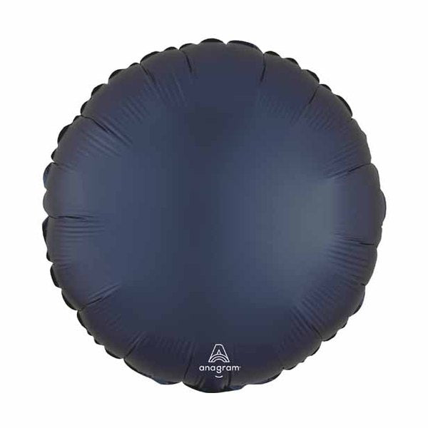 Plain Coloured Satin Navy Blue