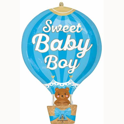 18" Round Sweet Baby Boy Hot air Balloon