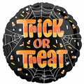 18" round Trick or Treat Candy Corn and Cobwebs
