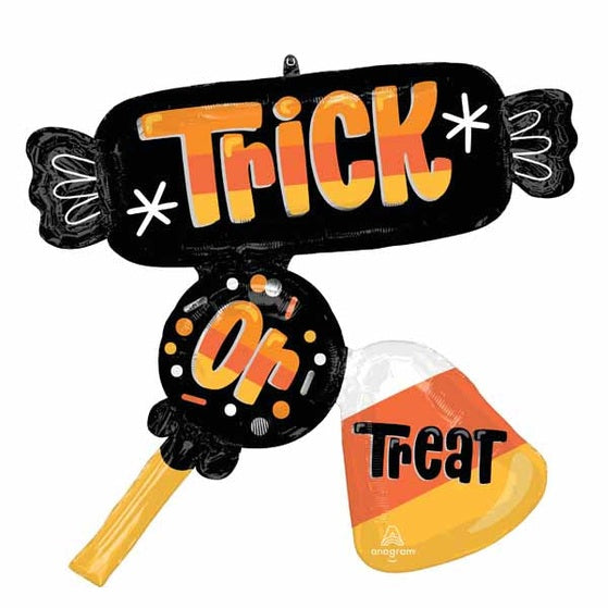 18" round Trick or Treat Candy Corn and Cobwebs