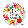 Feel Better Soon 18" round with Flowers