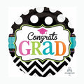 Congrats Grad 18" Round multi patterns