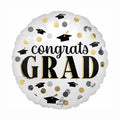 Congrats Grad 18" Round multi Grad Caps