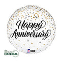 Happy Anniversary Round with Confetti
