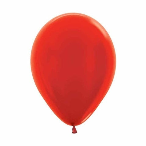 11" Latex Metallic Red