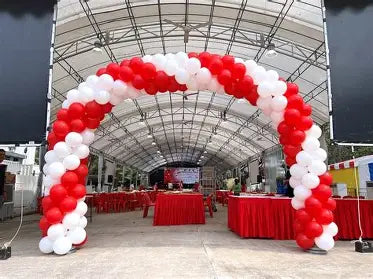 Air Filled Red and White Standard Arch