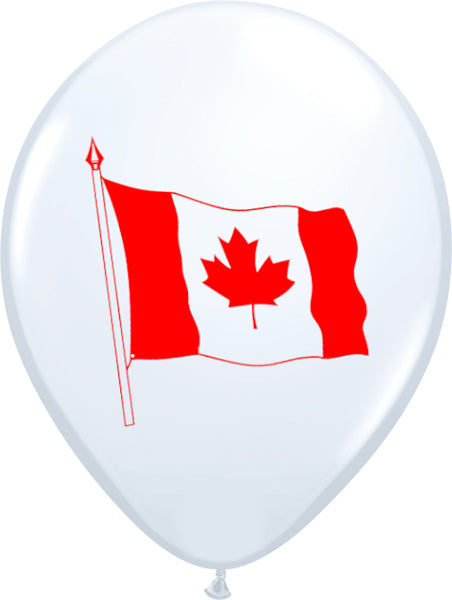 12" Canada Day White with Flag