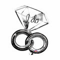 Diamond White Gold Engagement Ring I Do Super Shape