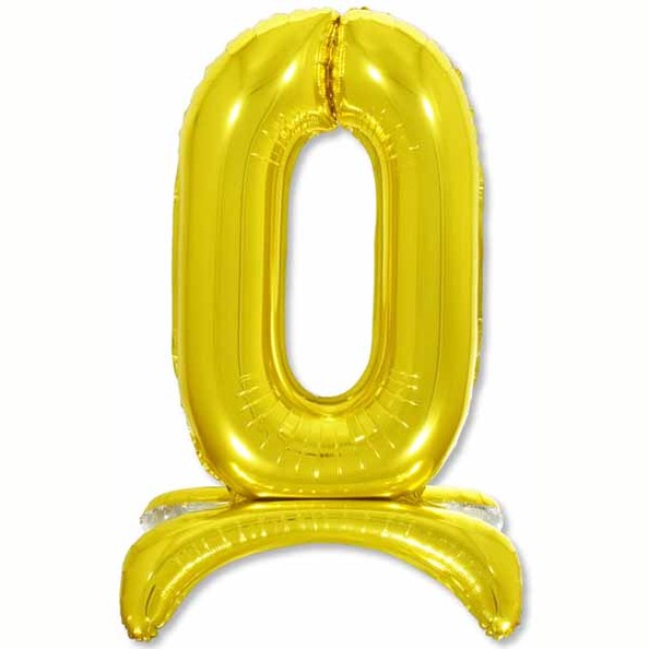 26" Air Filled Floor Numbers Gold "0"